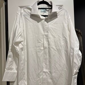 ToGMCB Button Cuff Men's White Tuxedo Shirt neck 16.5 and 32-33 new with tag